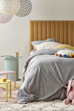 Jotex - Dynetrekk i Jerseystoff Økologisk Grå - LINDY - Kjøp Sengesett hos Jotex