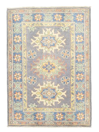 Tapis D'orient Kazak Fine 63X87 Jaune/Gris Foncé (Laine, Afghanistan)