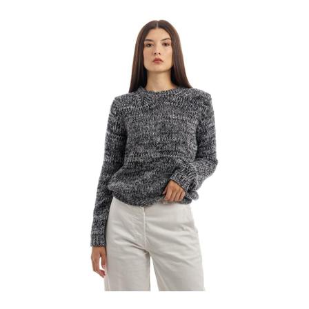 Aspesi, Round-neck Knitwear Zwart, Dames, Maat:M