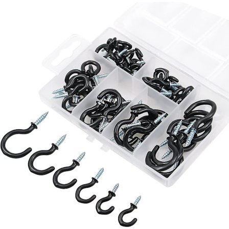 Skruekroge 70 stk. Healwe kruskrogsplastbelagte loftskrog