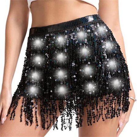 Midja Halsduk Höftscarf Kjolar SVART