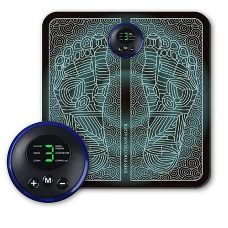 Ems Elektrisk Fodmassager - Cirkulation Fodmassager Fodrefleksologi Massager - Fod Cirkulation Massager - Fodmassager Til Cirkulation - 6 Tilstande 9 