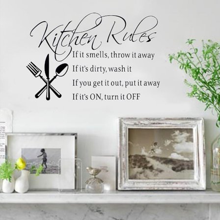 Engelske bokstaver veggklistremerker 3 stk. Flyttbar DIY-klistremerke for hjemmekjøkkeninnredning