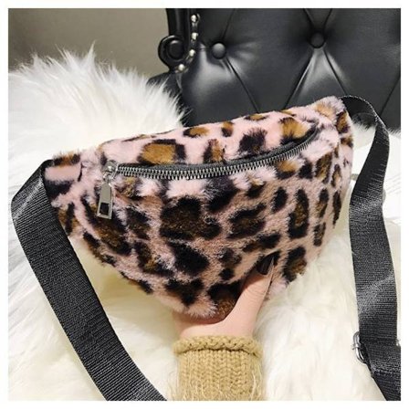 Plysch midjeväska Leopard rossbody-väskor