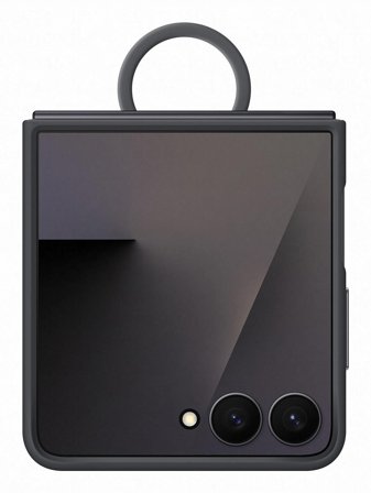 Samsung Galaxy Z Flip7 Ring Silikondeksel (black) Slankt mobildeksel med praktisk ring, premium design, soft touch