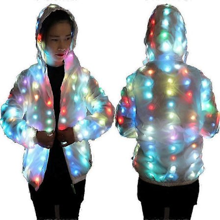 Färgglad LED-lysande kostym Danskläder LED-belysning Jacka Kostymer Julevenemang Party Light Up Par Set Kläder_Överraskningsgåva