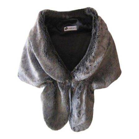 Vinter Elegant Dame Imitert Pels Kappe Brud Imitert Pels Frakk Kvinner Bryllup Sjal Aften Fest Wraps Slim Pels Skulder Kapper