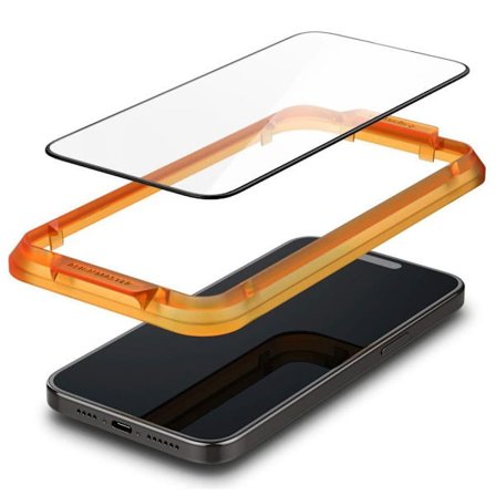 HERDET GLASS SPIGEN ALM GLASS FC 2-PACK IPHONE 15 PRO MAX SORT
