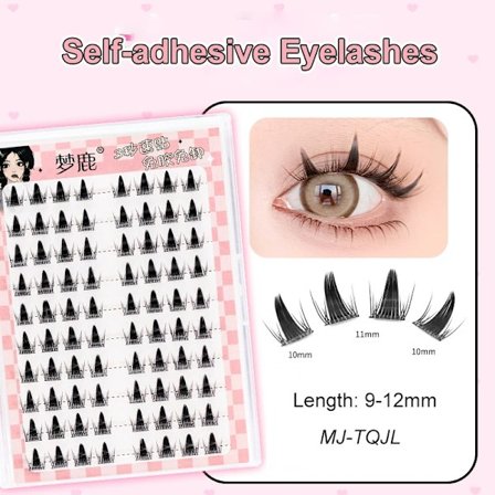 Självhäftande Ögonfransar Klusterfransar Inget Lim Individuella Fransar Mjuka Idol Franskluster Återanvändbara Självhäftande Fransar