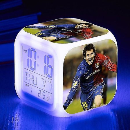 Messi Vekkerklokke For VM Fotballigaen, Liten Vekkerklokke Med Kreativ LED-Skjerm I Ulike Stiler