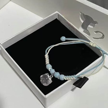 Kawaii Sweet e Riipus punottu köysi rannekoru Friend Couple Jewe