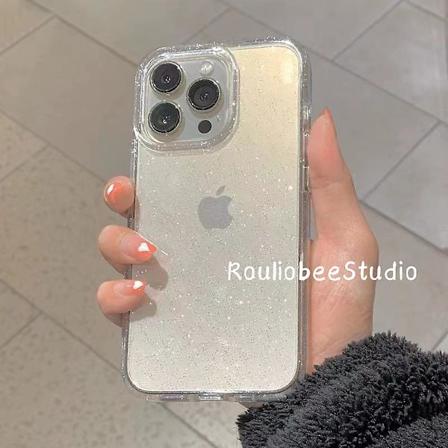 Glitter Clear Case Yhteensopiva Iphone 13pro Maxin kanssa [air] Läpinäkyvä Silikoni Glitter Ultra Ohut Ohut Pehmeä Kevyt TPU-Kotelo 1,5 mm