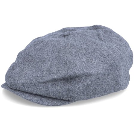 Brixton - Grijs flatcap Cap - Hatstore Exclusive x Kaliffa Brood Heather Grey Snap Cap @ Hatstore