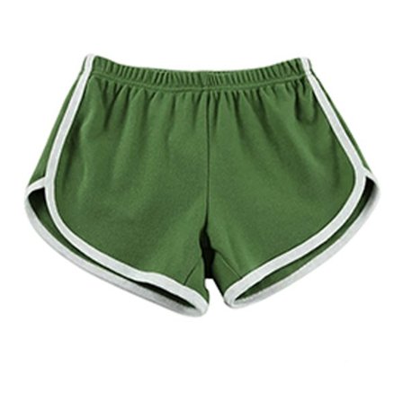 2023 1-pack Bomulls Sportshorts, Yoga Dansshorts, Sommar Sportshorts, - Grön