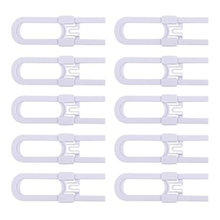 (Vit, 10) Skyvelåser for skap - Barnesikre skap med A