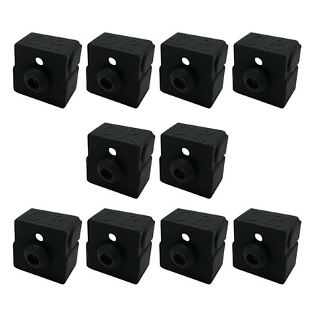 Uppgraderad Värmeblock Silikonsocka Hög temperaturbeständighet för CR-6 3D-skrivare Del Svart Silikonfodral