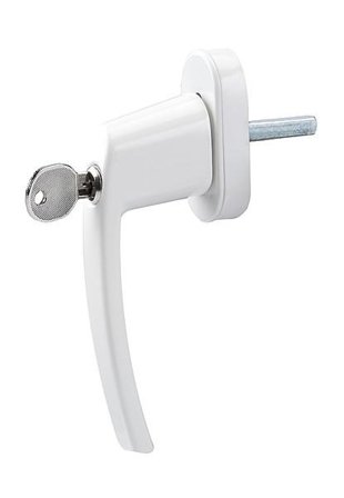 Olympia FGS 100 Window Handle with Lock white