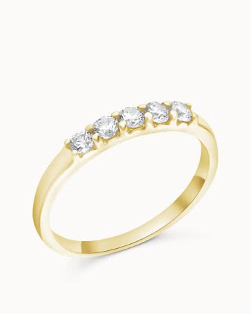 Five-stone Ring Ellinore 18K Yellow Gold - Engagement Rings & Wedding Rings from Vanbruun