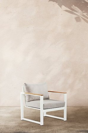 Jotex - Lænestol hvid Unico/hvid hvid - PAROS - Køb Havelænestole hos Jotex