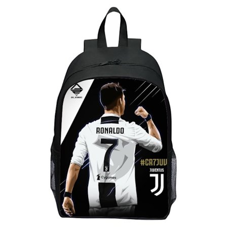 Painetut jalkapallotähdet, Messi Crow Mbappe Neymar opiskelijoiden sarjakuva olkalaukku-21