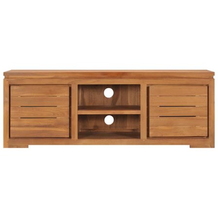 vidaXL TV-bänk 110x30x40 cm massiv teak