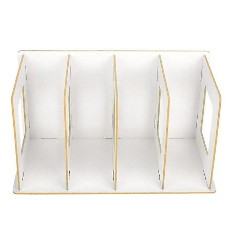 Bokreol i tre for skrivebord, DIY, for oppbevaring eller organisering