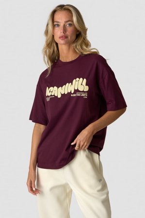Everyday Oversized Cotton T-Shirt Dark mahogany