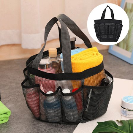 Bærbar Mesh Bruse Caddy Tote Strandtaske Rejseopbevaring Toiletartikler
