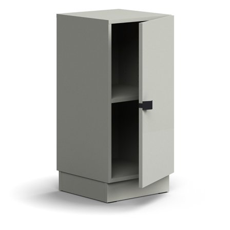 Schrank QBUS, 873x400x420 mm, hellgrau