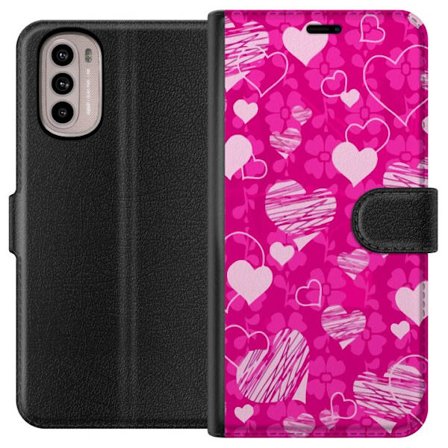 Kompatibelt Lommeboketui til Motorola Motorola Moto G31 PopHjerteMønster