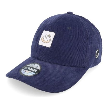 Moomin - Blå unconstructed Keps - "Cloud Navy Cord Dad Cap " @ Hatstore
