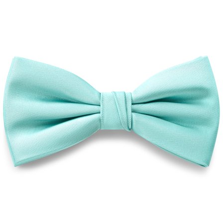 Baby Blue Pre-Tied Satin Bow Tie for Men - Pre-tied bow ties