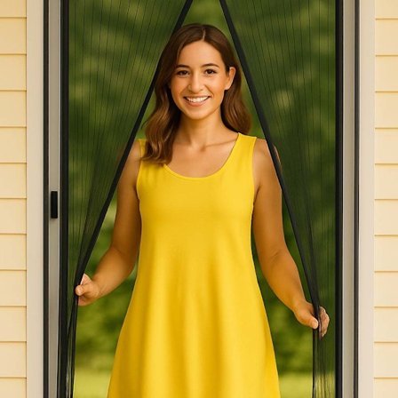 Myggnät med Magnet för Dörr – 210 cm