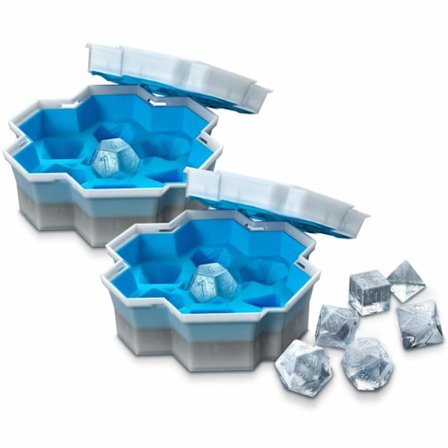 2 kpl Noppa-jääpalamuotteja, 3D Silikoni Jääpala-astia Silikoni Jäämuotti Kesä Jäädytetyt Silikonialustat Helppo Irrottaa Jää