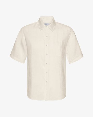 Linen SS Shirt - Ivory White - Male - L
