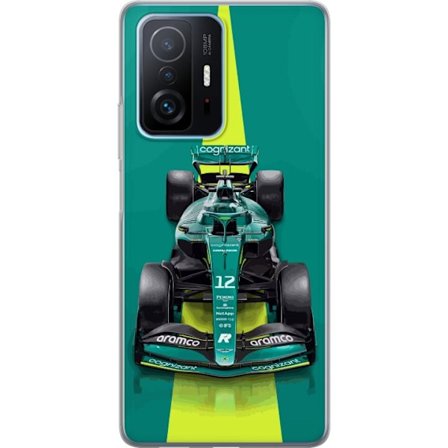 Yhteensopiva Puhelinkuori Xiaomi Xiaomi 11T Aston Martinin Formula 1 -auto vihreässä kilpailumuotoilussa, jossa on moderni studiosentuntma