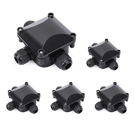 5 kpl Vedenkestäviä IP68-kaapeliliittimiä, Kevyt IP68-liitäntälaatikko, Suurempi 3-tie Ulko/Ulkotila Sähköliitäntälaatikko