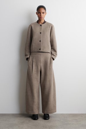 COS Women's Cardigan In Lana Cotta in Beige