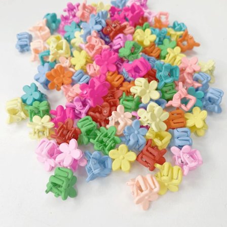 100-pack Mini Hårklämmor med Fjärilar, Hårnålar Små Hårklämmor