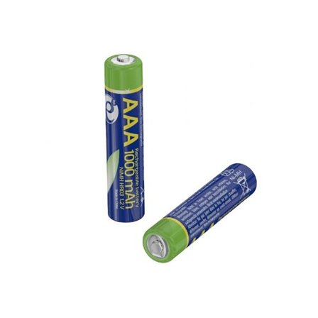 AAA ladattavat paristot 1000mAh Ni-MH - 2-pack - 2-pack