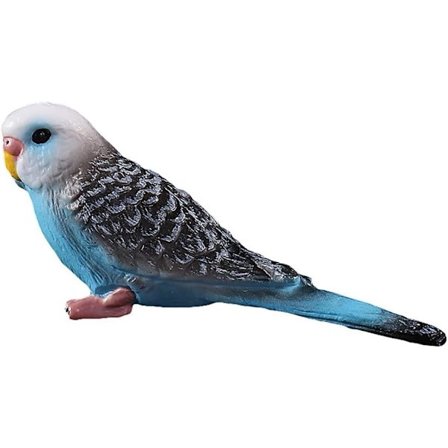 Simulerings Papegøje Undulat Fugl Dyremodel Legetøj Genanvendelig Plast Håndværk Dekoration Blå