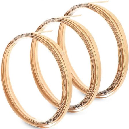 3 ruller bambuskurvefletningsstrimler DIY flade bambusvævestrimler kurvefletningsmateriale