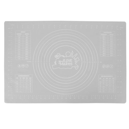 60x40cm Silikoninen Leivonta-alusta Aalto-kuviolla, Lämmönkestävä Keittiön Taikinan Kaulinta-alusta Harmaa