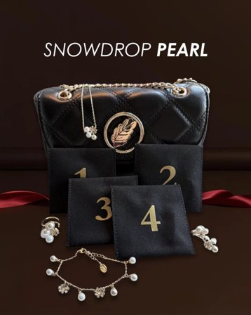 IOAKU SNOWDROP PEARL CALENDER Guldig Smycken Tjej - Kids Brand Store