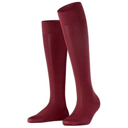 Falke Cotton Touch Knehøye sokker - Burgundy