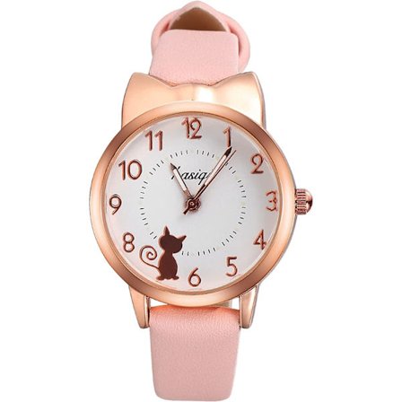 Børns analoge kvarts elektroniske ur Piger vandtæt ur (Pink)