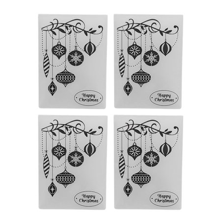 4 stk. prege mal DIY håndverk plast prege mappe mal for kunst håndverk kortlaging