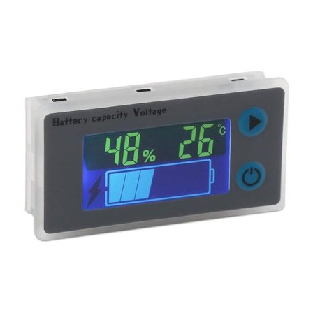 Rabatt, 10-100V Batterikapasitetsmonitor Programmerbar Spenningsbatterinivåmåler