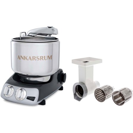 Ankarsrum AKM 6230 köksmaskin + Grönsaksskärare, svart | Köksmaskiner > Köksassistenter | Bagaren och Kocken