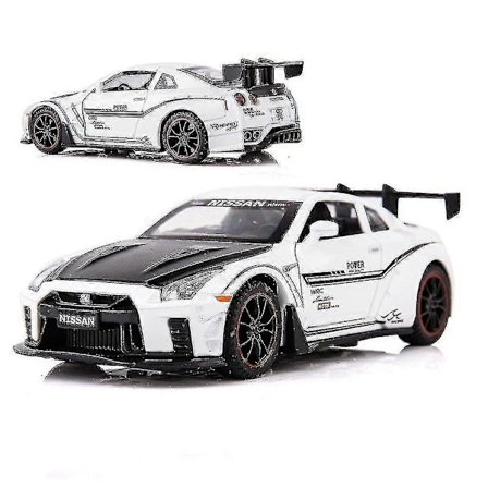 Nissan Gtr R35 Bilmodel med Lys & Dør der Kan Åbnes, Musikalsk Simulationskøretøj